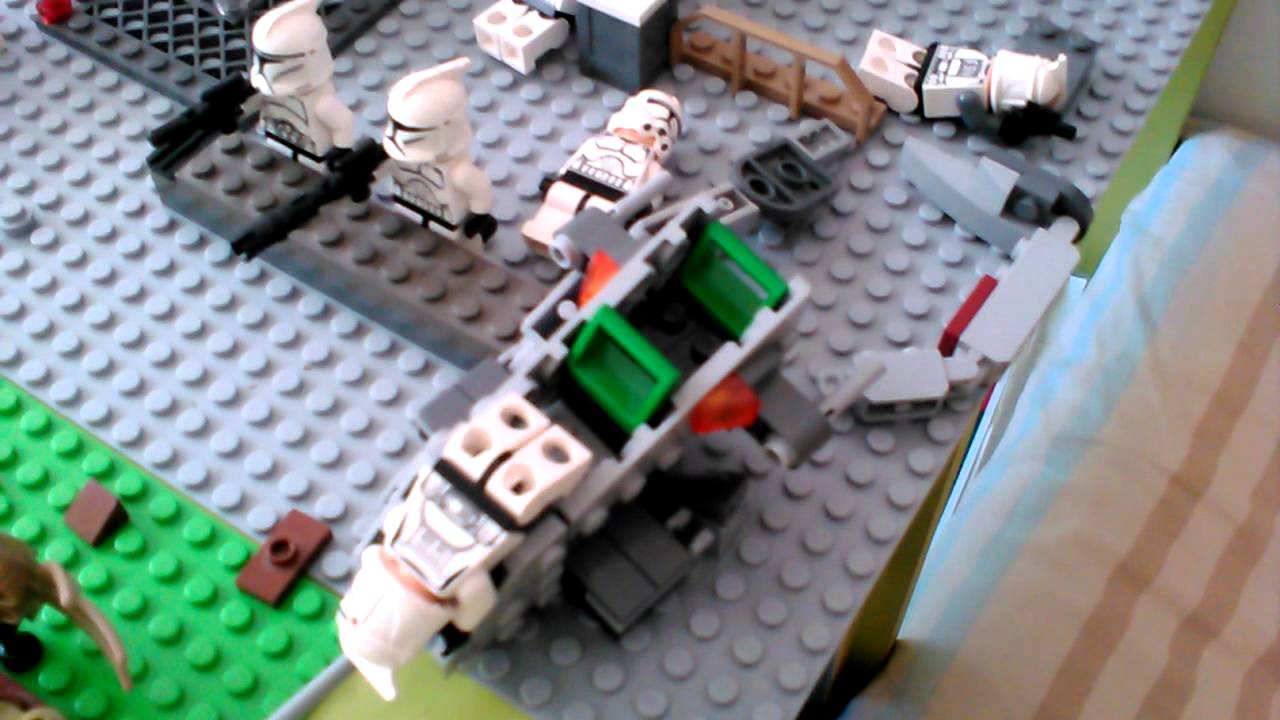 Lego Space Ship Exploding Lego star wars l'explosion du gunship - YouTube
