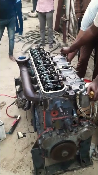 6 Cylinder engine assembly work..