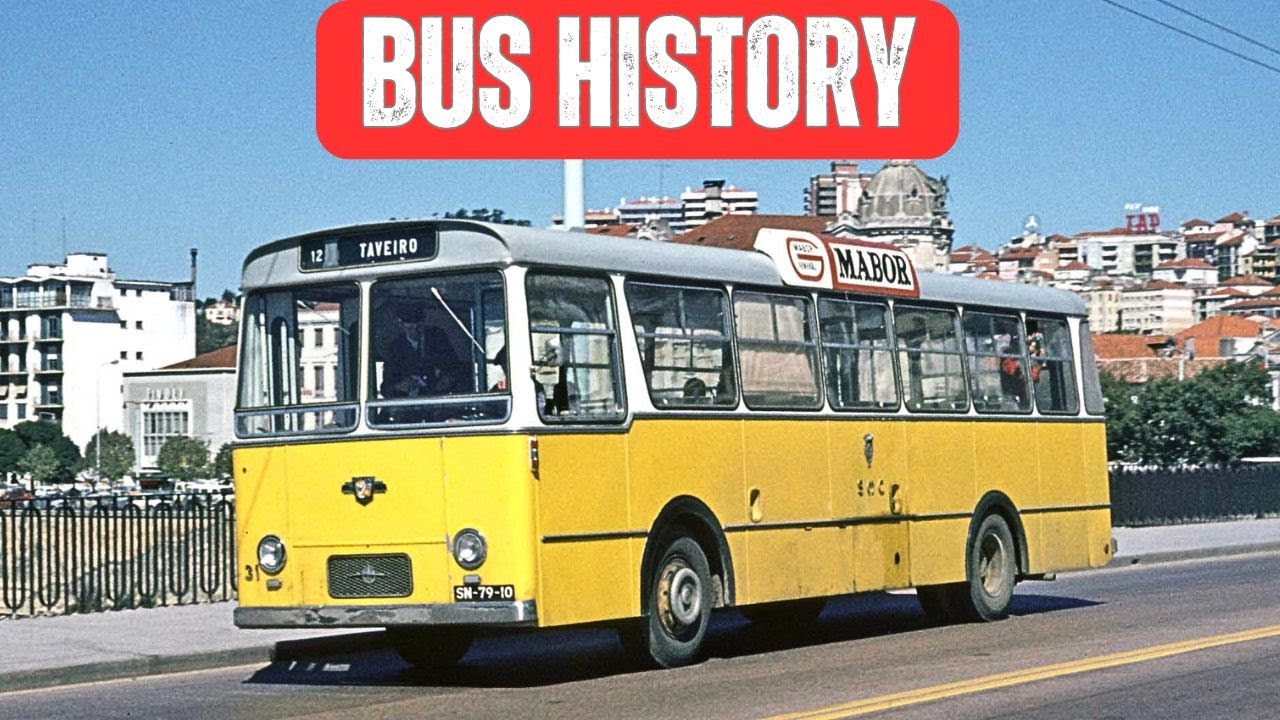 История автобусов: желтые автобусы SMC из Коимбры, Португалия.