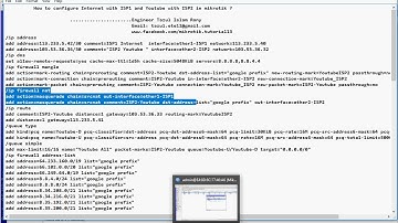Load balance: Youtube one ISP WAN & Internet Another ISP