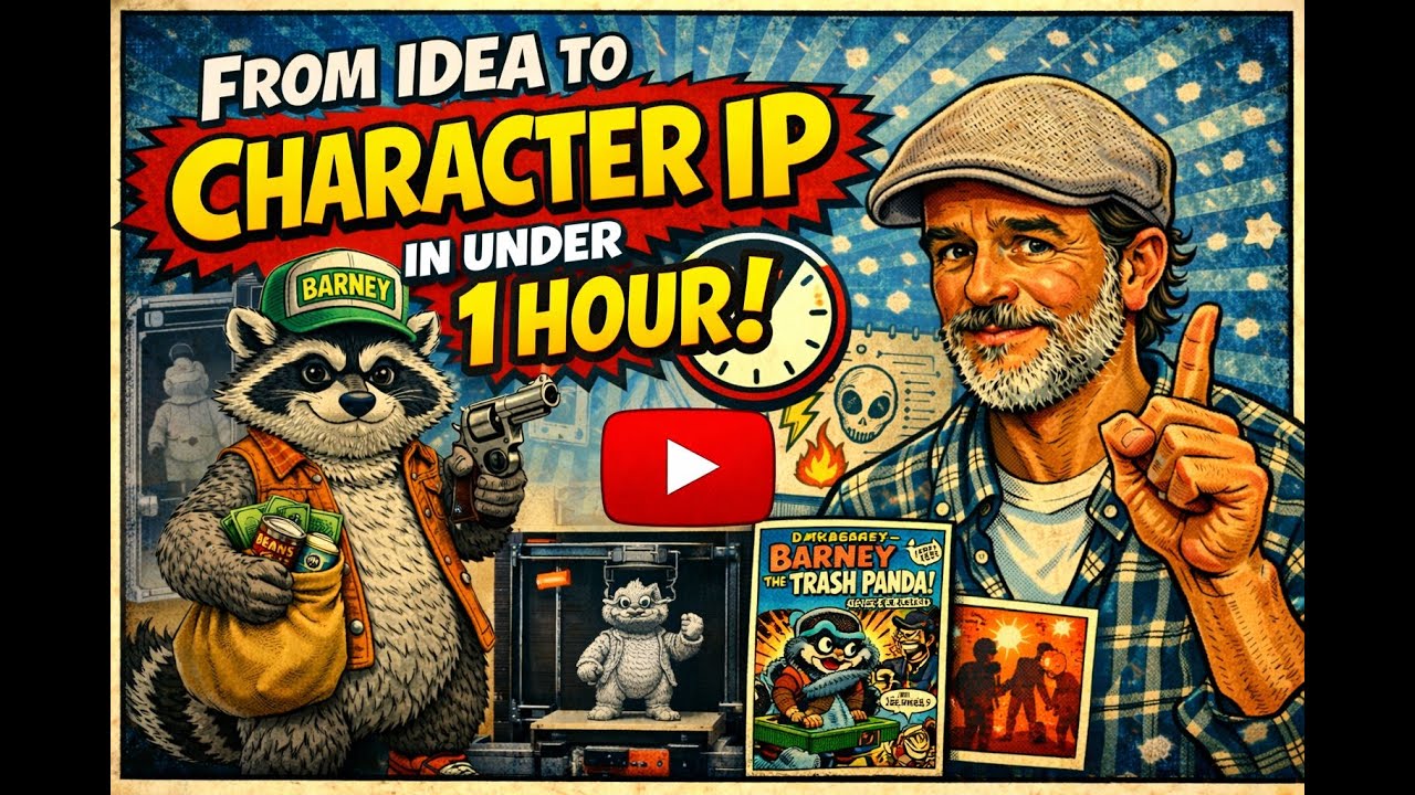 From Idea to Character IP in Under an Hour (AI + Creativity + 3D Printing Workflow)