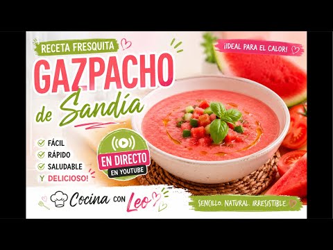 “Gazpacho de sandía con Thermomix | Receta fácil, rápida y refrescante” | Gazpacho Español