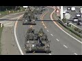 4) Panzerverschiebung Panzerkolonne auf Autobahn A1 - M113 / M109 / M548 Armored column on  highway