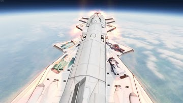 KSP Space Plane Earth Re Entry Full with Landing