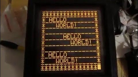 Arduino with vintage Nixie Dotmatrix Plasma Display