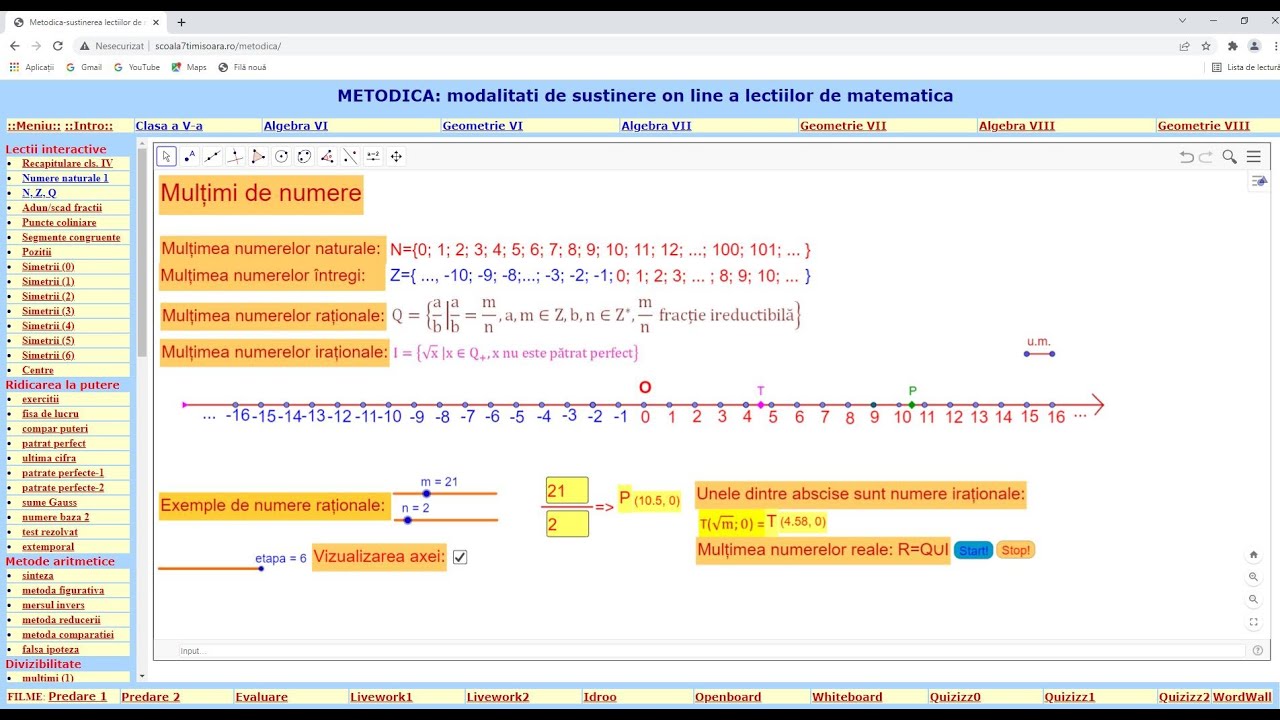 Axa numerelor. Multimi de numere - YouTube
