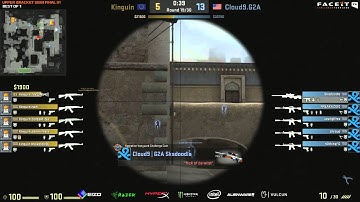 Dennis Saves Skadoodle On Dust2 At FaceIt Kinguin Vs Cloud9