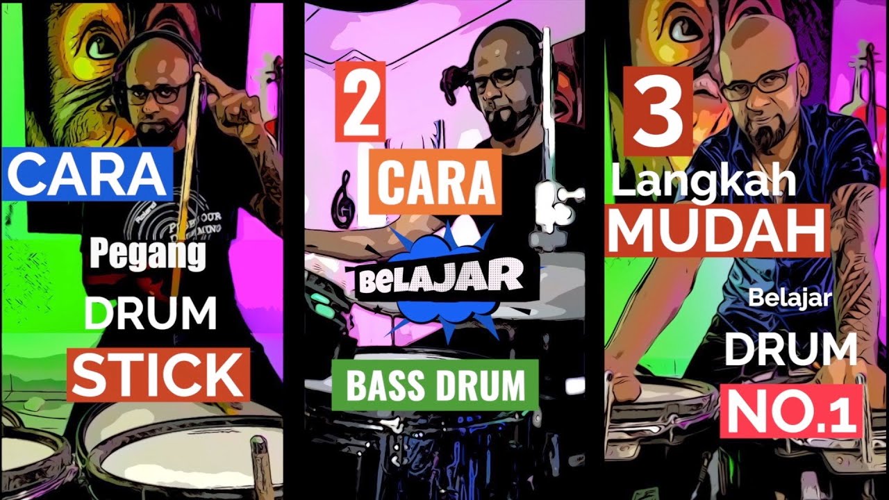 Holding drumstick/ Bass drum technique & Basic groove YouTube