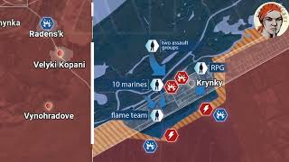 Ukraine War, Rybar Map for November 23th, 2023 AFU pushes forward in Krynky