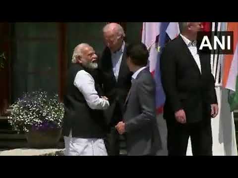 US President Joe Biden Walked up to Prime Minister Modi