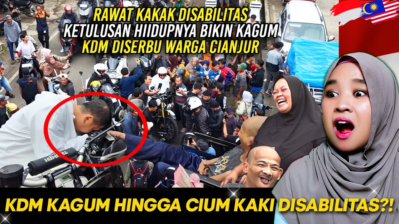 REAKSI 🇲🇾 : AIR MATA PECAH! KDM Sampai Cium Kaki Disabilitas,  KETULUSAN HIDUPNYA BIKIN KAGUM!