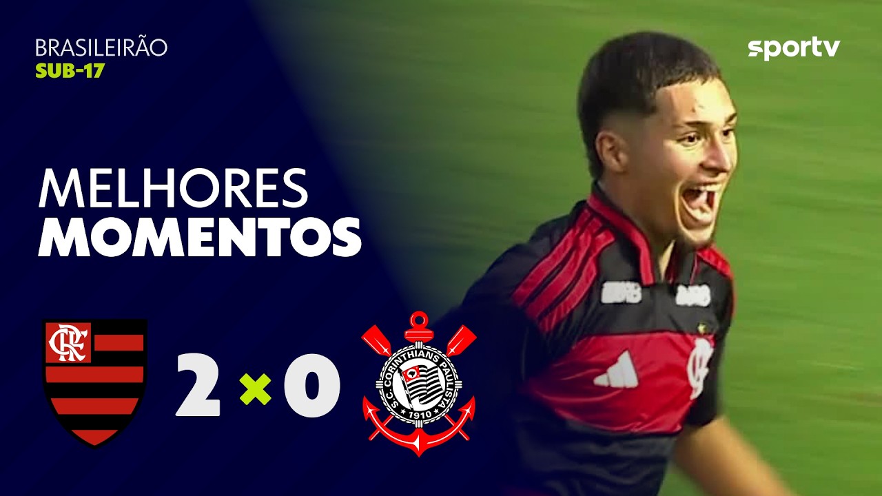 FLAMENGO 2 X 0 CORINTHIANS | MELHORES MOMENTOS | BRASILEIRÃO SUB-17 2026 | sportv