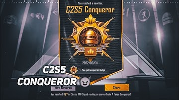 Finally Reached Conqueror 😈🔥 #C2S5Conqueror #Bgmi #pubgm