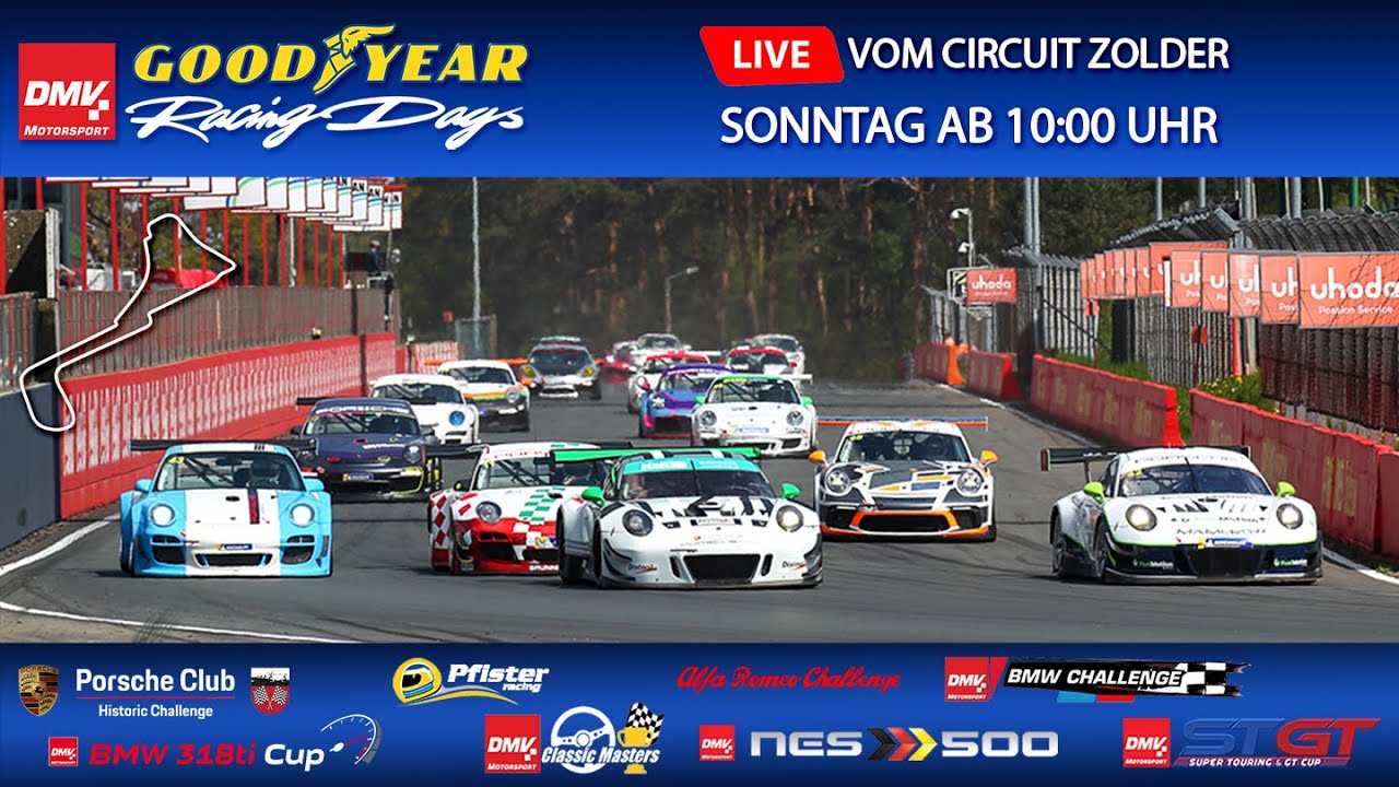 2. Lauf DMV Goodyear Racing Days Zolder 30.04.2023 Live YouTube