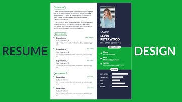 How to create the Resume CV design using HTML and CSS -- Resume Design -- CV Design