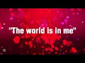 The World Is In Me - official lyrics vdeo