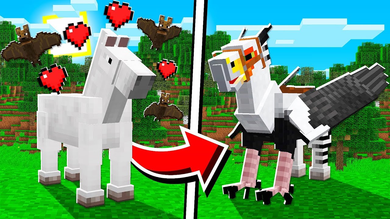 How to GET FLYING HORSES in Minecraft TUTORIAL! - YouTube