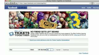 Disney Tickets Together - Toy Story 3