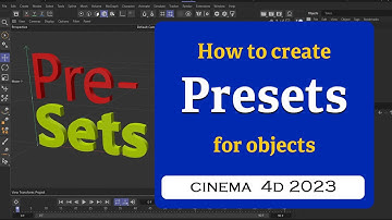 How to create Presets in Cinema 4D 2023 @MaxonVFX ​