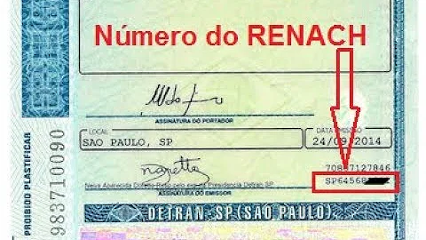 Onde está o número do Renach na CNH?
