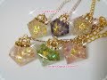 【レジン】シャインとさざれ石でキラキラダイアカットチャーム♪【resin:Shine and cut Sazare stones with sparkling diamond cut charm♪】