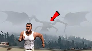 Scary Giant MONSTER Attack AND Destroys LOS SANTOS In GTA 5 - Ghost