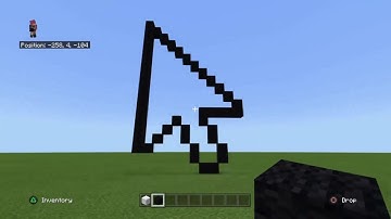 How To Build the Windows Cursor as A Pixel Art in Minecraft Tutorial