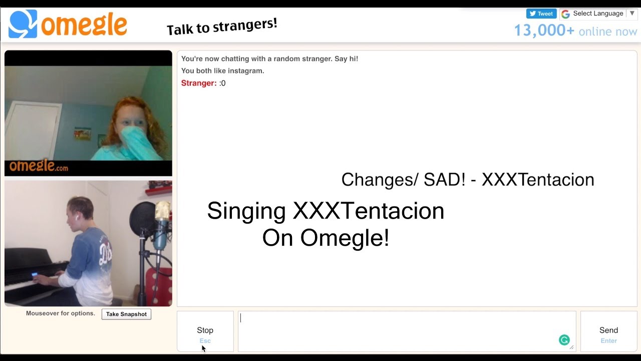 Singing Xxxtentacion And More On Omegle Omegle Singing Reactions Ep 3 Youtube