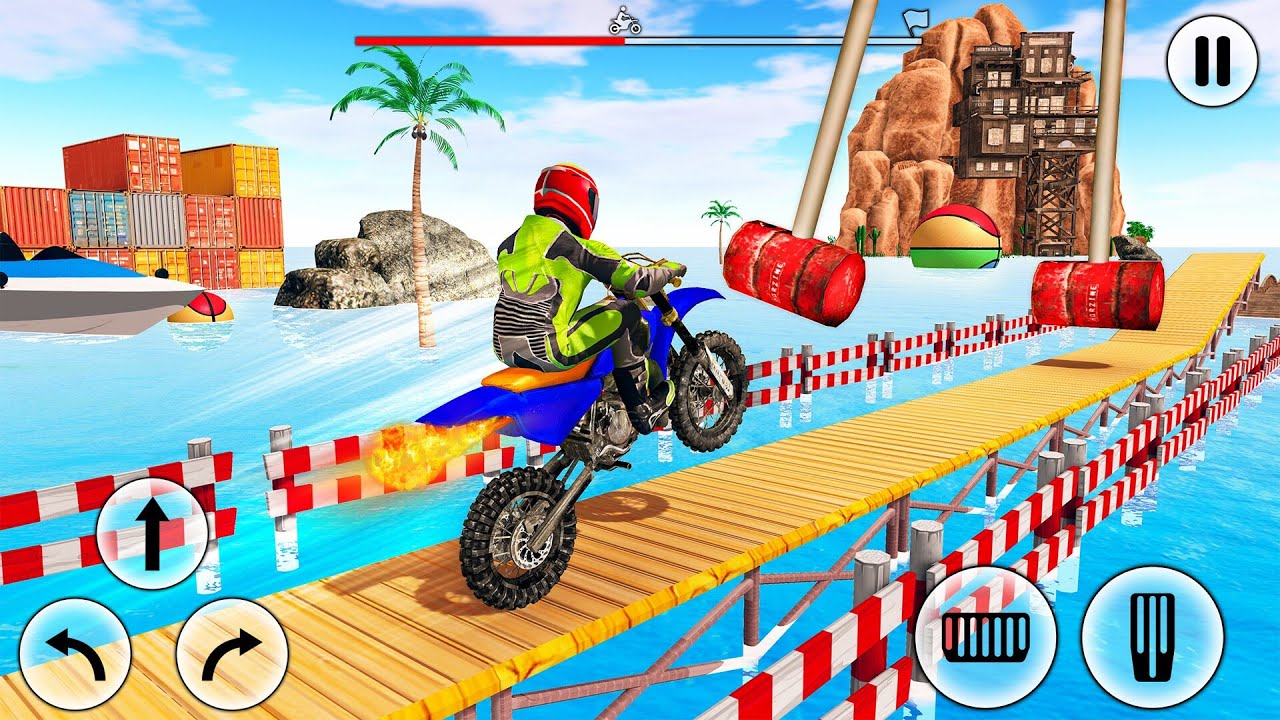 Bike Racing Tracks Simulator 3D - Motor Bike Motocross Impossible Trials Rising -GamePlay