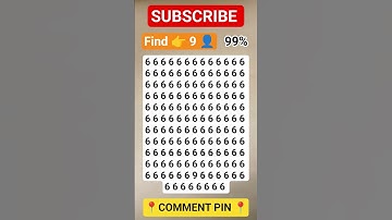 🤔🤫 9 🧠👀 find the odd number #challenge #quiz #puzzle  #ढूंढो #math #find #trending #youtubeshorts