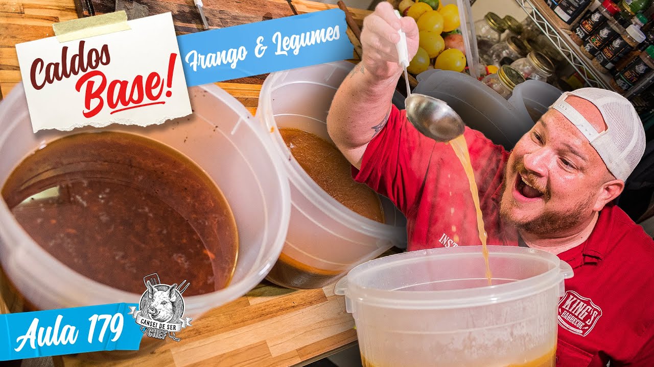 Caldos Base Parte 1 - Como fazer Fundo de Frango e de Legumes / Cansei de Ser Chef - Aula 179