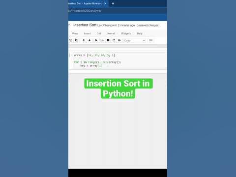 Insertion Sort in Python! #shorts #python #programming #coding - YouTube