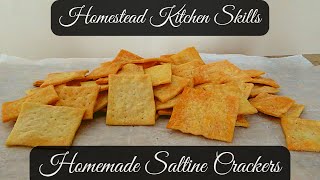 4 Ingredient Homemade Cracker Recipe | Homemade Saltine Crackers Recipe | Homestead Kitchen Skills