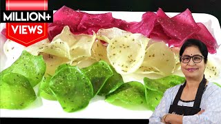 1 कटोरी चावल से बनाये पचासों पापड़ वो भी नेचुरल कलर से | Rice Papad Recipe | Chawal Ke Papad