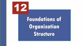 OB Chapter 12 Organization Structure