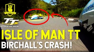 Isle of Man TT  SIDECAR CRASH! The Birchall's Crash  3 Wheeling 2014