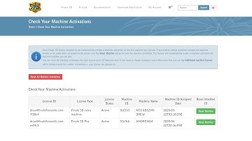 Finale 3D: Reset Machine Activation