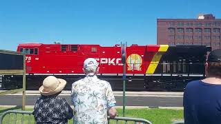 The sights and sounds of Canadian Pacific and Kansas City Southern with Amtrak.