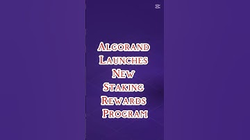 Algorand Staking Rewards Boost ALGO#Algorand #CryptoNews #StakingRewards #Blockchain #Altcoin
