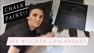 DIY KITCHEN CHALKBOARD ♥  MENU CHALK PAINT #diykitchen #DIY #kitchen chalkboard