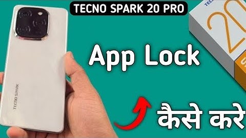 Tecno Spark 20 Pro app lock, how to set app lock in tecno, how to lock apps in tecno, app lock setti