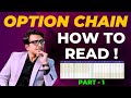 HOW TO READ OPTION CHAIN - PART 1