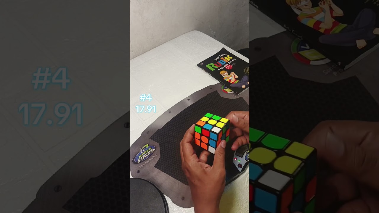 #4 17.91solved cube 3x3 moyu weilong GTS 2M 