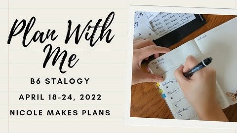 Weekly Plan With Me | B6 Stalogy | April 18 - 24, 2022 | Nicole Makes Plans