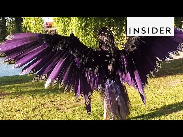 Cosplayer Makes Giant Mechanical Wings