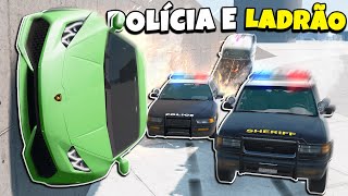 Dirigi até na PAREDE para dar FUGA na POLÍCIA! BeamNG.drive