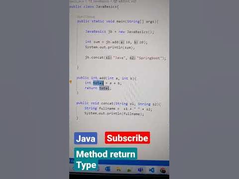 What Is Method Return Type? Java Methods, Java In Telugu, Functions in ...