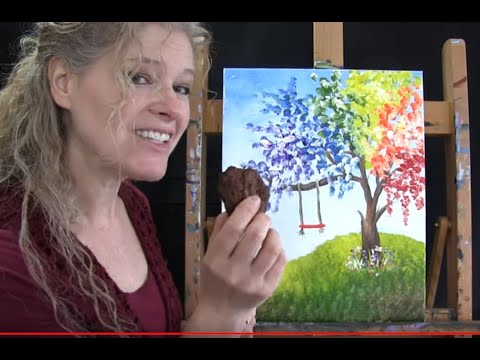Learn with Play at Home: Watercolour on Canvas. Art for Kids