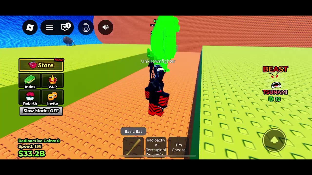 Escaping Tsunami's For Brainrots, Roblox.