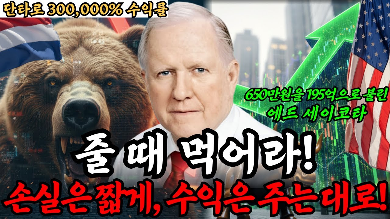 12년만에 650만원을 195억으로 만든 기적, 300,000% 수익률 에드 세이코타의 추세추종 매매법 | 추세추종  | 손절 | 트레이딩 | 단타 | 트레이더 | 데이트레이딩